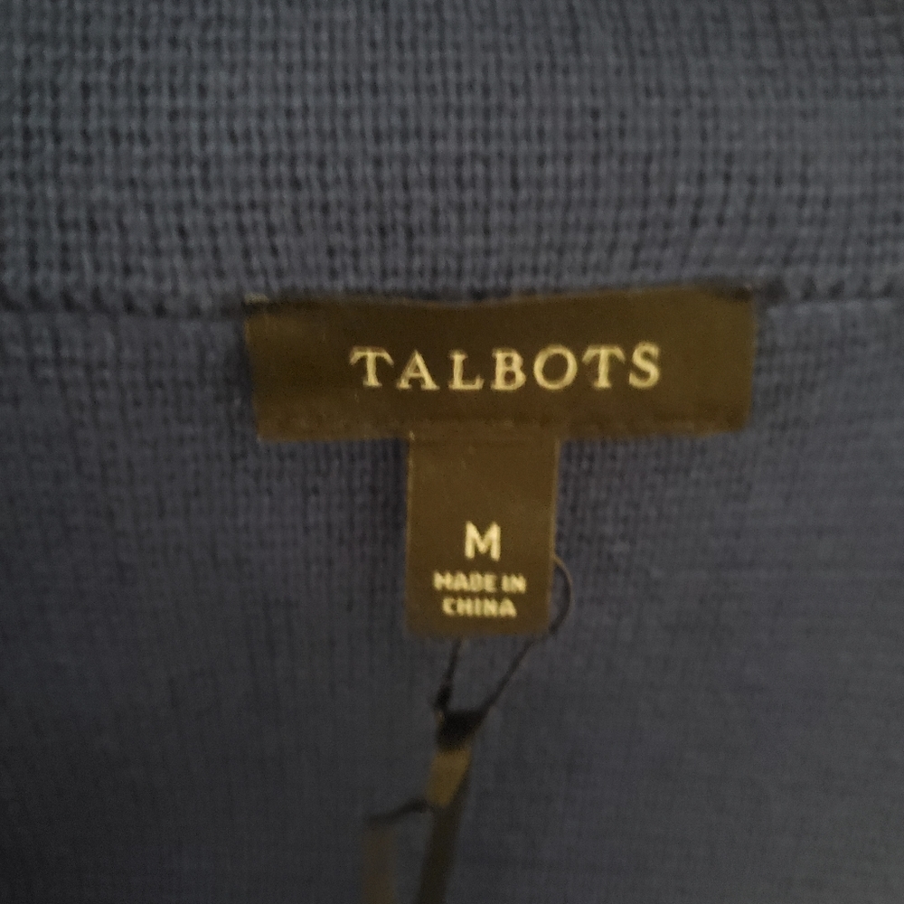 Talbots blue long sweater. NWT - Picture 4 of 6